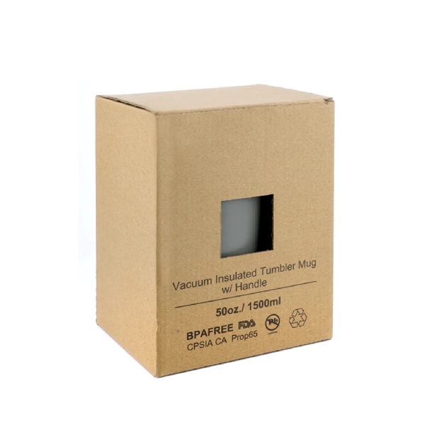 Stainless steel vacuum insulated mug with lid, 50 oz. plus 1... from ASI 37218 Athena Promo (tm)