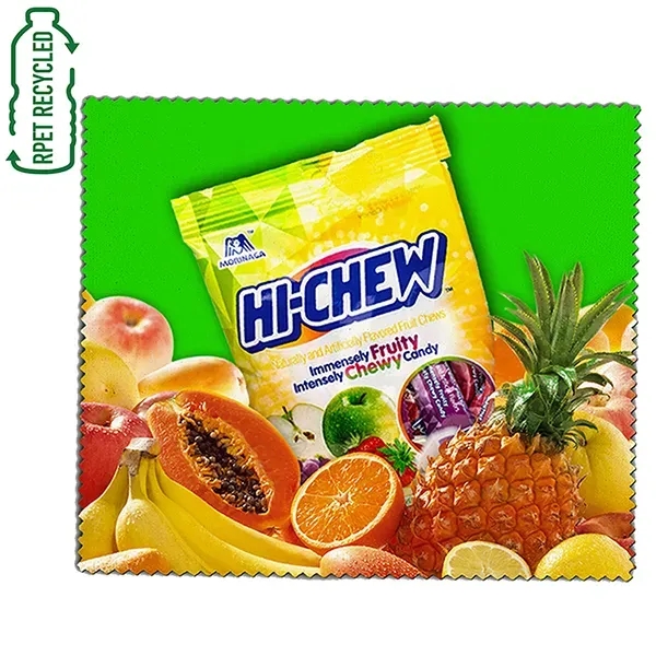 6" x 7" high-density rPET microfiber cleaning cloth with serrated edge... from ASI 62660 Innovation Line