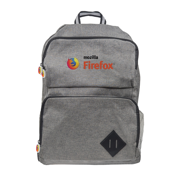 Commuter backpack with 2 front zippered pockets and mesh water bottle... from ASI 90807 Tekweld