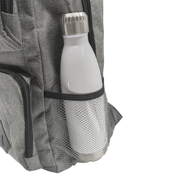 Commuter backpack with 2 front zippered pockets and mesh water bottle... from ASI 90807 Tekweld