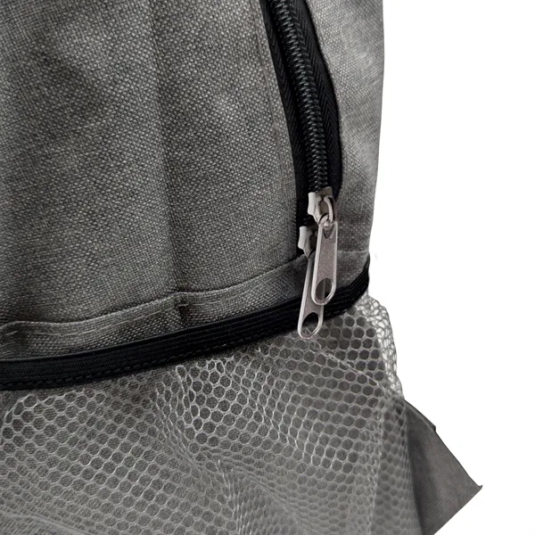 Commuter backpack with 2 front zippered pockets and mesh water bottle... from ASI 90807 Tekweld