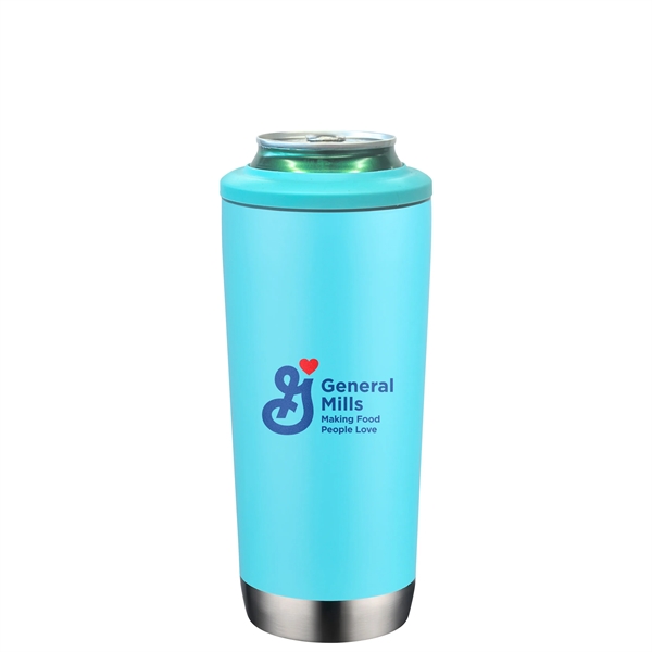 Insulated stainless steel can or bottle cooler with screw-on insulator ring.... from ASI 90807 Tekweld