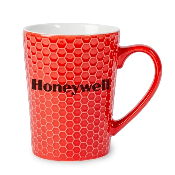 16oz. terra cotta tapered mug with honeycomb pattern, resembles a golf... from ASI 44900 NC Custom (CI/Lanco) / Lanco