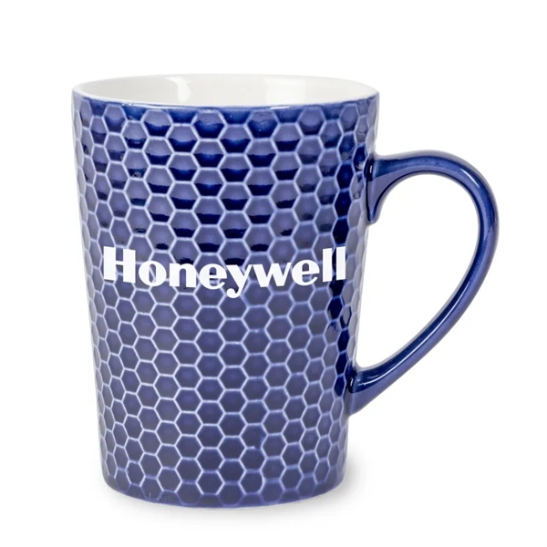 16oz. terra cotta tapered mug with honeycomb pattern, resembles a golf... from ASI 44900 NC Custom (CI/Lanco) / Lanco