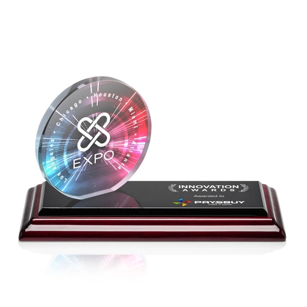 The Northam VividPrint™ Award features a lustrous 3.5” Starfire Crystal circle... from ASI 84592 St Regis Group / St Regis