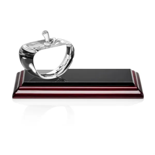 Clear cut faced Argyle apple mounted on colored crystal base or... from ASI 84592 St Regis Group / St Regis