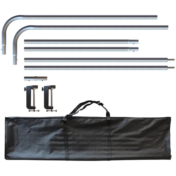 6' Table Top aluminum hardware with small stretch polyester banner.... from ASI 80228 Quinn
