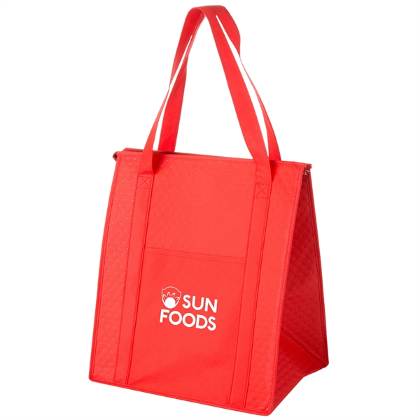 13" x 10" x 15" non-woven polypropylene insulated grocery tote with... from ASI 35290 American Ad Bag Co