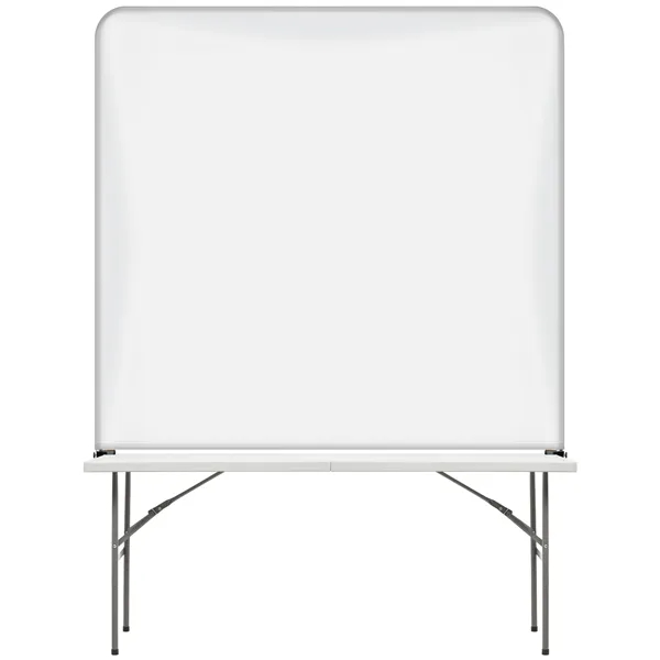 6' Table Top aluminum hardware with large stretch polyester banner... from ASI 80228 Quinn