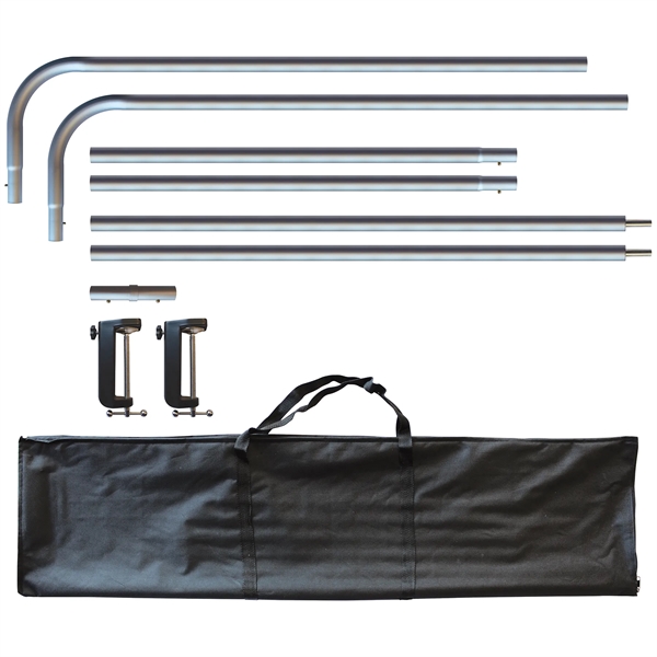 6' Table Top aluminum hardware with large stretch polyester banner... from ASI 80228 Quinn