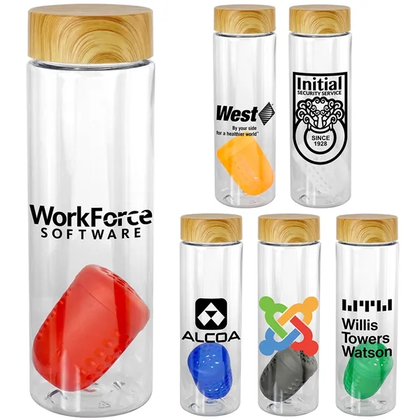Bamboo Pattern 24 oz. Recycled Bottle With Floating Infuser... from ASI 30208 A P Specialties / AP Specialties