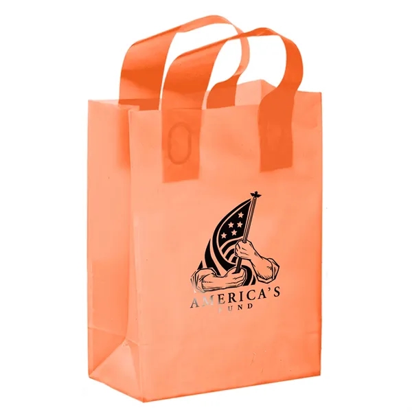 8" x 4" x 11" color-frosted HDPE plastic shopping bag with... from ASI 35290 American Ad Bag Co