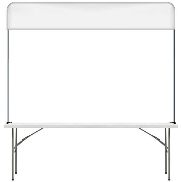 8' Table Top aluminum hardware with small stretch polyester banner... from ASI 80228 Quinn