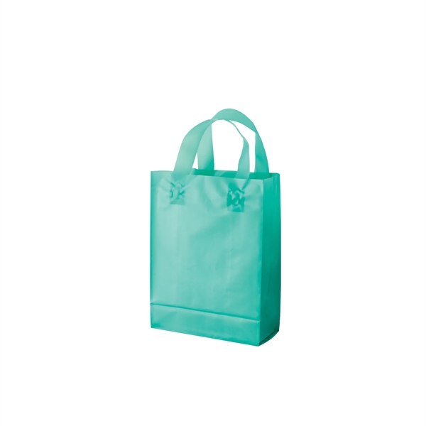 8" x 4" x 11" color-frosted HDPE plastic shopping bag with... from ASI 35290 American Ad Bag Co