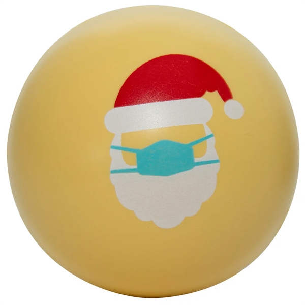 Holiday themed stress ball with PPE masked Santa print.... from ASI 34415 Alpi International LTD