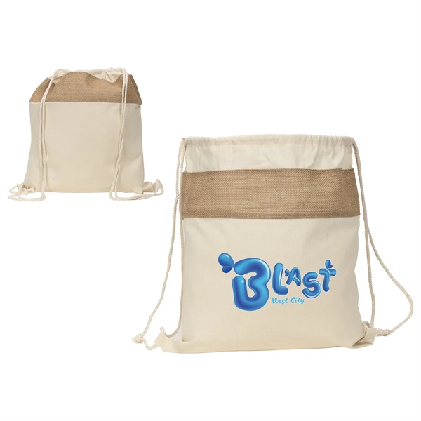 Jute & Recycled Cotton Drawstring Backpack... from ASI 36730 Ariel Premium Supply Inc