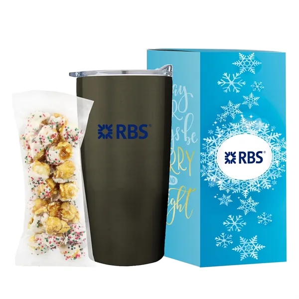 20 oz straight tumbler filled with Sugar Cookie Crunch Popcorn (1.6... from ASI 71685 Midnite Snax® / Promo Revolution