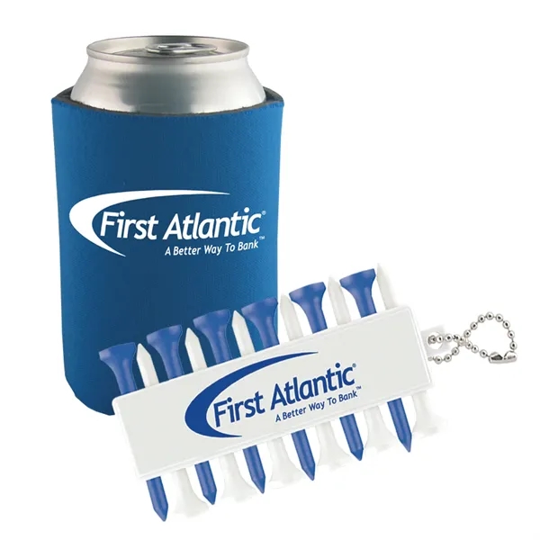 Golf kit comes with a can coolie and a golf tee... from ASI 93520 Ventura Inc