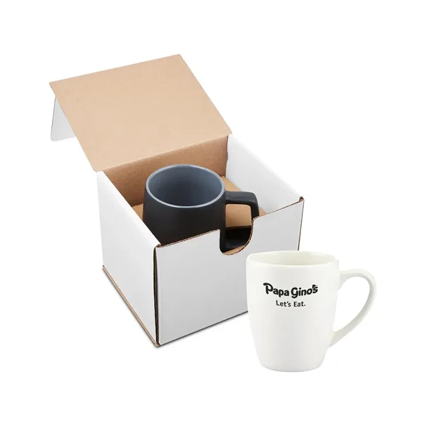 12-ounce ceramic mug with a high gloss finish; kraft gift box... from ASI 79530 Prime Line