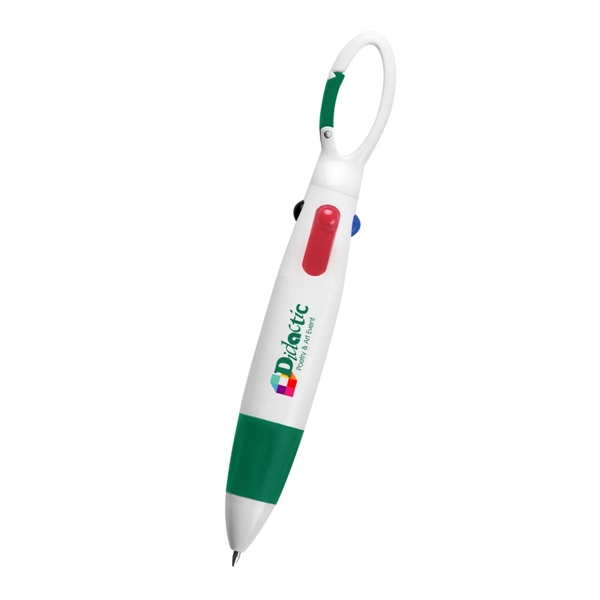 Quatro carabiner pen has 4 ink colors.... from ASI 61125 Hit Promotional Products / Hit®