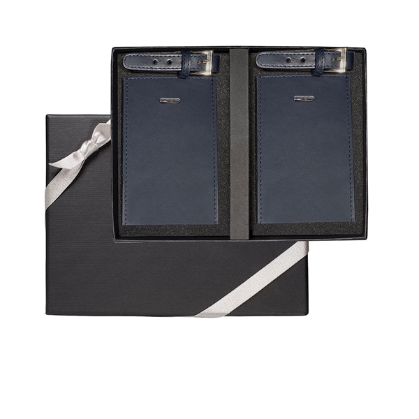 Gift set of two rectangular luggage tags made of cowhide leather.... from ASI 79530 Prime Line