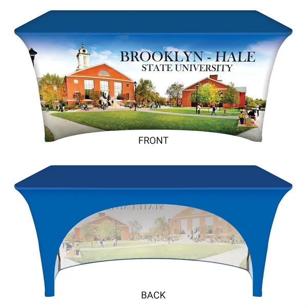 6' Table Top aluminum hardware with small stretch polyester banner and... from ASI 80228 Quinn
