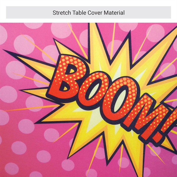 6' Table Top aluminum hardware with small stretch polyester banner and... from ASI 80228 Quinn