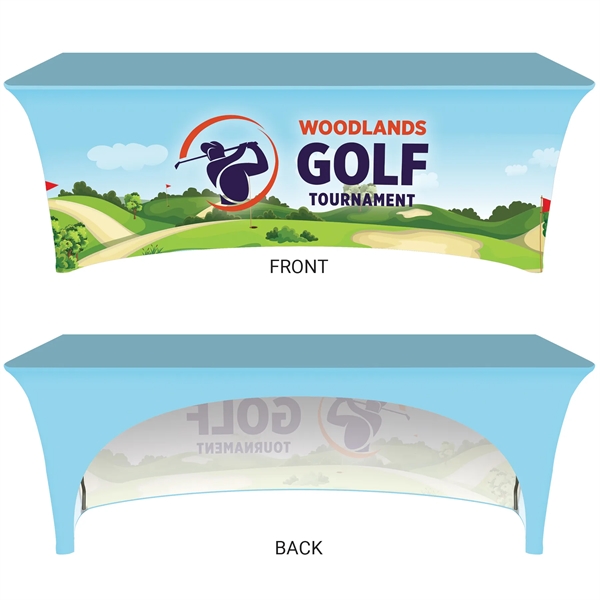 8' Table Top aluminum hardware with small stretch polyester banner and... from ASI 80228 Quinn