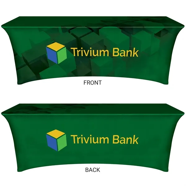 8' Table Top aluminum hardware with medium premium display polyester banner... from ASI 80228 Quinn