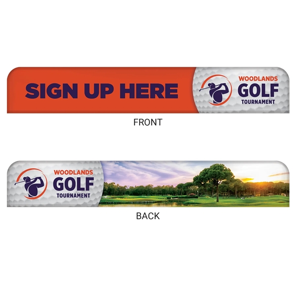 8' Table Top aluminum hardware small stretch polyester replacement banner... from ASI 80228 Quinn