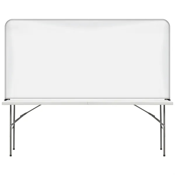 8' Table Top aluminum hardware with medium stretch polyester banner... from ASI 80228 Quinn