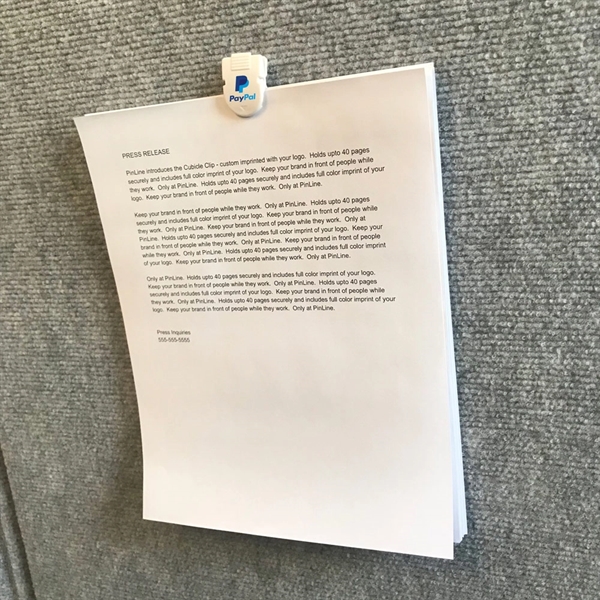 Cubicle clips paper holder hang on fabric walls... from ASI 96235 Wehr Industries Inc