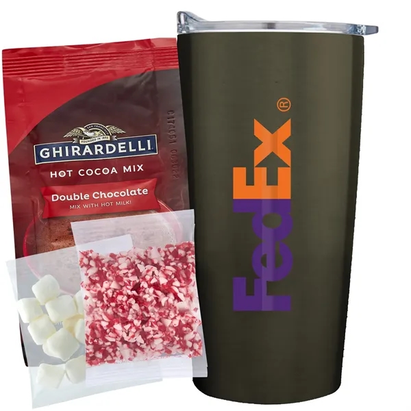 20 oz. dual wall vacuum insulated straight tumbler gift set includes... from ASI 71685 Midnite Snax®