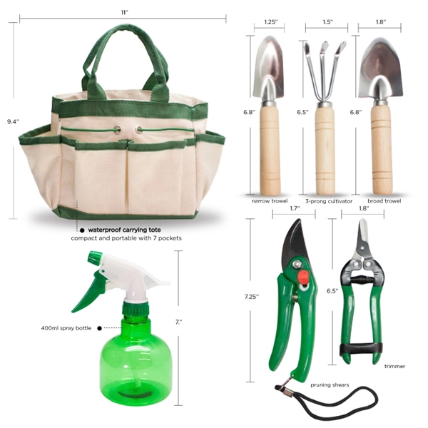 7 pc garden tool set stored in a convenient carrying bag.... from ASI 30112 ACE Products / Ace Line