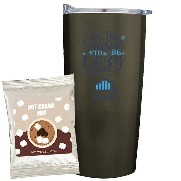 20 oz. dual wall vacuum insulated straight tumbler gift set includes... from ASI 71685 Midnite Snax®
