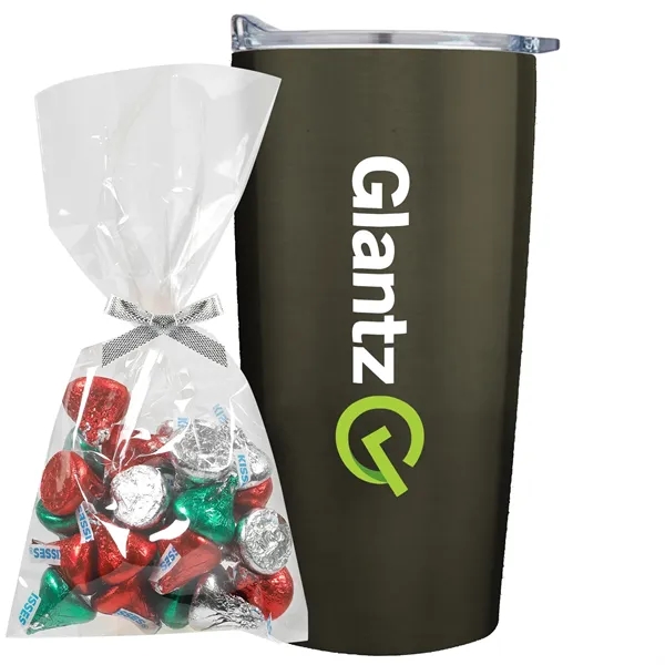 20 oz. dual wall vacuum insulated straight tumbler gift set includes... from ASI 71685 Midnite Snax®