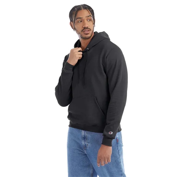 Moisture-wicking pullover hoodie with two-ply hood, dyed-to-match drawcord, and front pouch... from ASI 34063 alphabroder