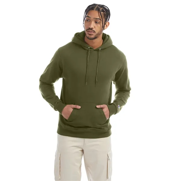 Moisture-wicking pullover hoodie with two-ply hood, dyed-to-match drawcord, and front pouch... from ASI 34063 alphabroder