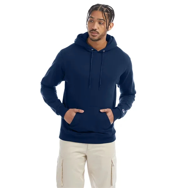 Moisture-wicking pullover hoodie with two-ply hood, dyed-to-match drawcord, and front pouch... from ASI 34063 alphabroder