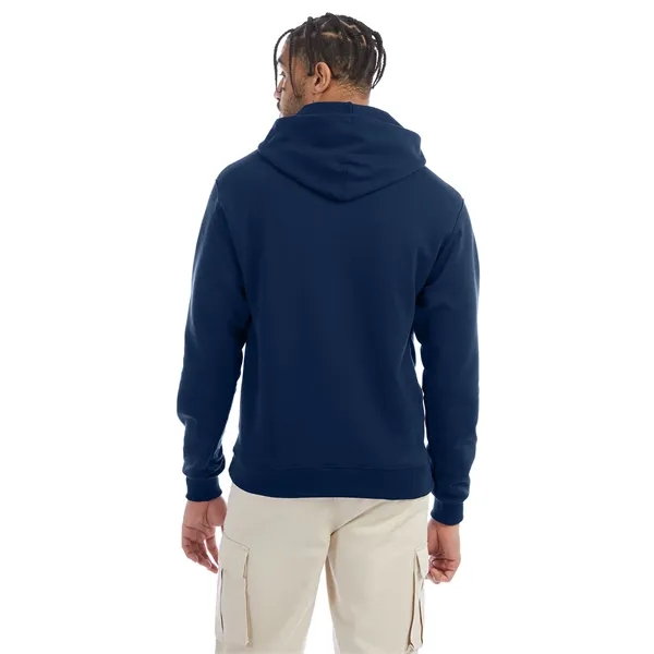 Moisture-wicking pullover hoodie with two-ply hood, dyed-to-match drawcord, and front pouch... from ASI 34063 alphabroder