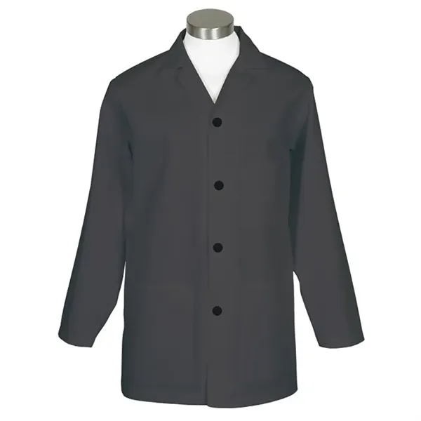 Unisex lab coat that features 2 lower patch pockets, 4 color... from ASI 36558 Aprons, Etc.