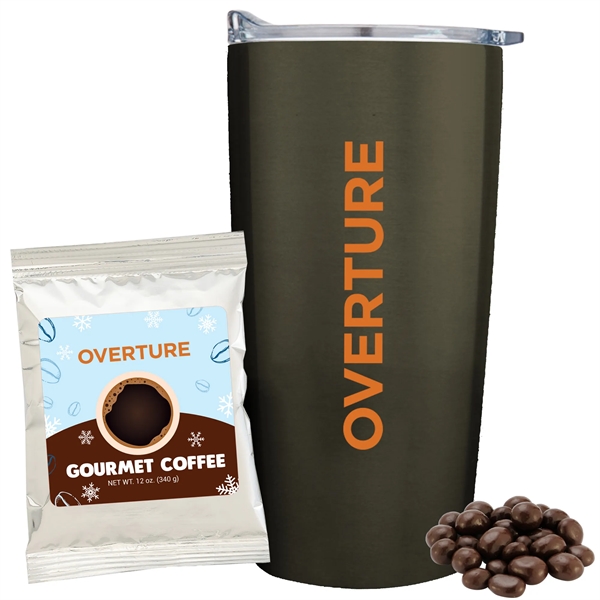 Holiday version. 20 oz. dual wall vacuum insulated straight tumbler gift... from ASI 71685 Midnite Snax®