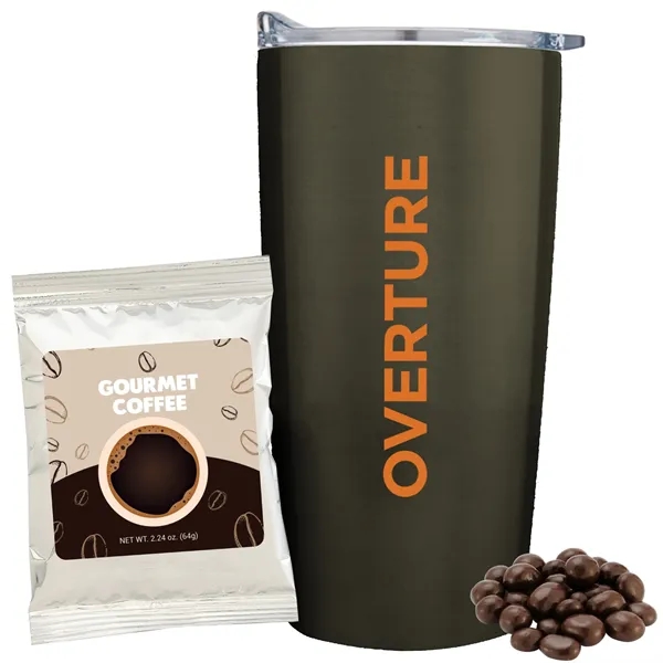 20 oz. dual wall vacuum insulated straight tumbler gift set includes... from ASI 71685 Midnite Snax®