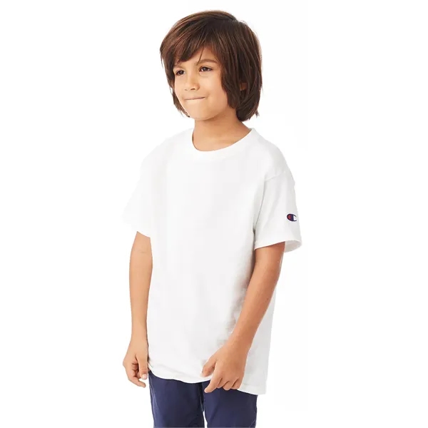 Youth-sized short sleeve cotton T-shirt with double-needle sleeves and bottom hems.... from ASI 34063 alphabroder