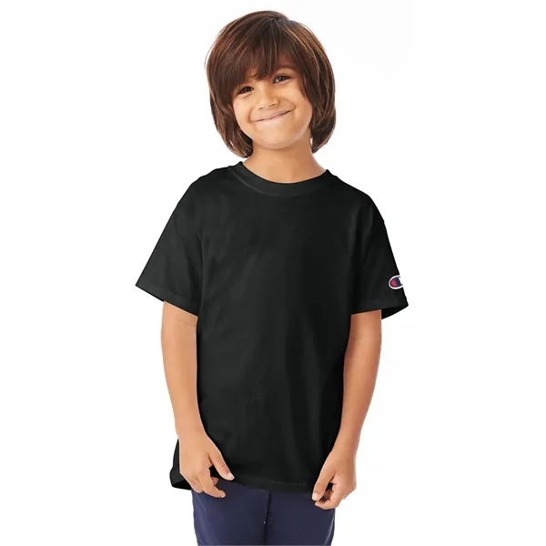 Youth-sized short sleeve cotton T-shirt with double-needle sleeves and bottom hems.... from ASI 34063 alphabroder