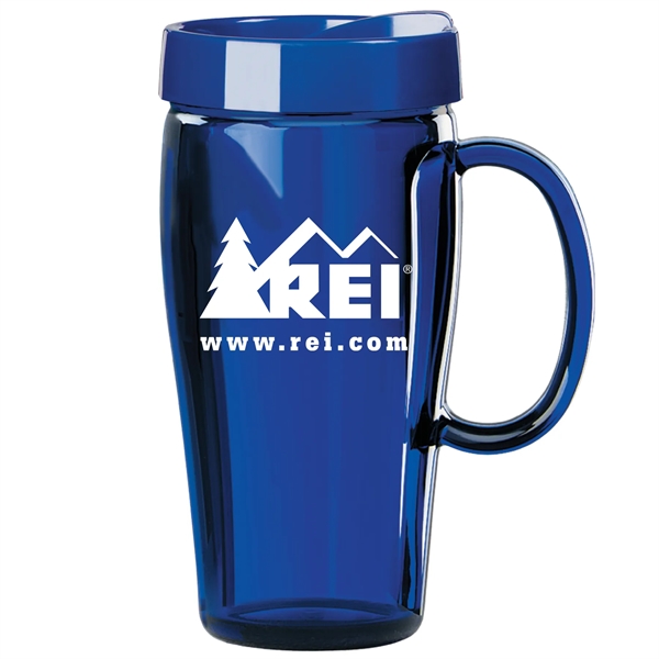 16 oz. Travel mug with heavy-wall construction and open-close lid. Made... from ASI 80060 VisionUSA