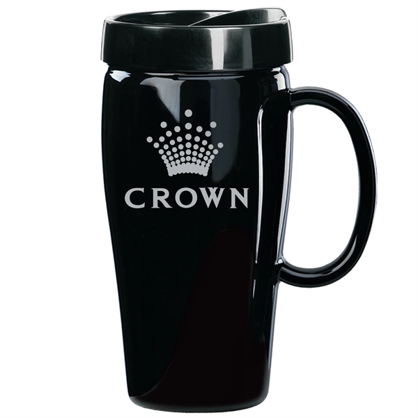 16 oz. Travel mug with heavy-wall construction and open-close lid. Made... from ASI 80060 VisionUSA