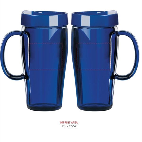 16 oz. Travel mug with heavy-wall construction and open-close lid. Made... from ASI 80060 VisionUSA