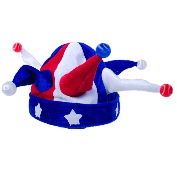 USA-themed novelty jester hat with LED lighting.... from ASI 42016 Brighter Promotions Inc / Chemical Light™