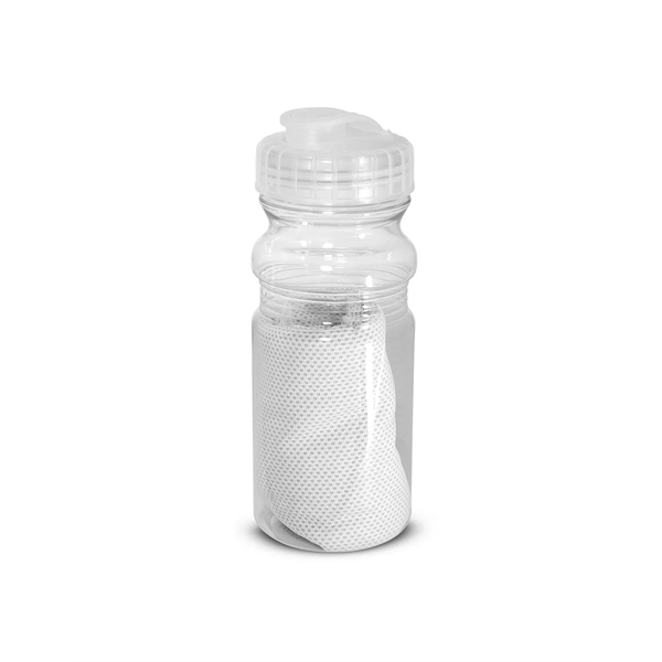 20 oz. water bottle with lightweight, soft and breathable cooling towel.... from ASI 79530 Prime Line